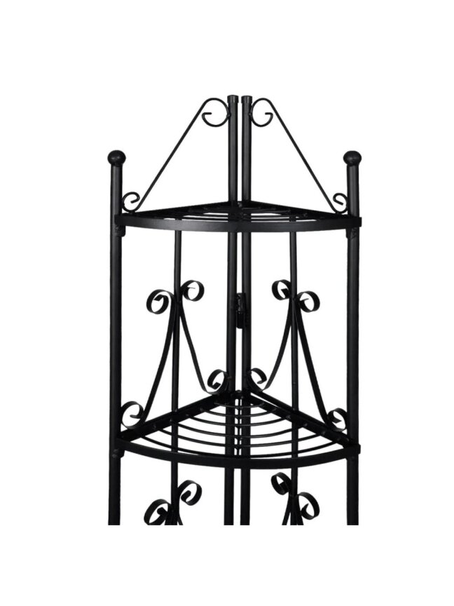 Corner Plant Stand, Black 3