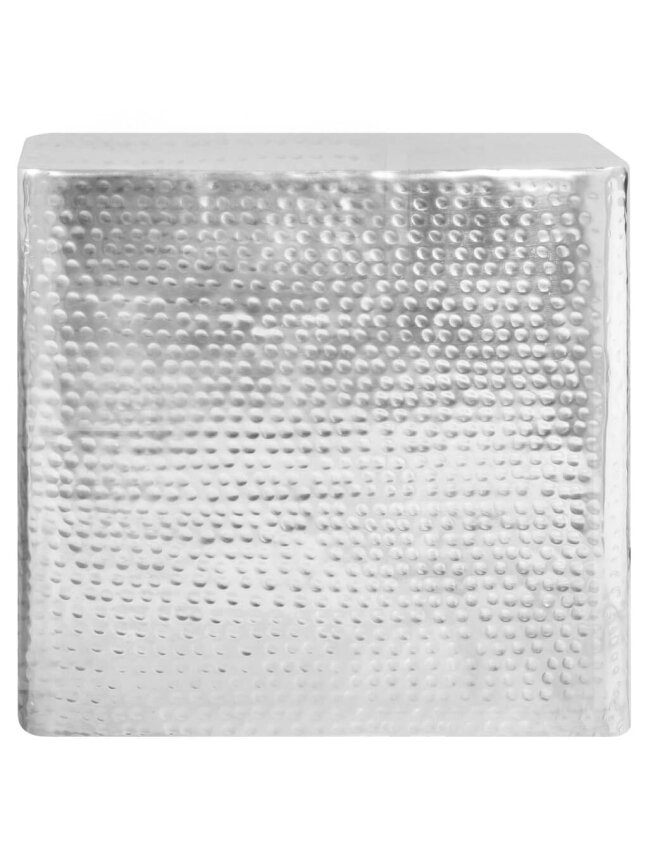 Stoliki kawowe, 2 szt., w kolorze srebrnym, aluminium, ręcznie wykonane 4