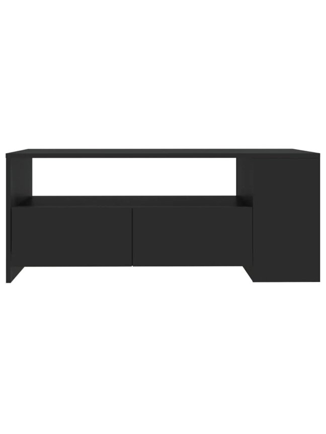Coffee table, black color, 102 × 55 × 42 cm, engineered wood 2