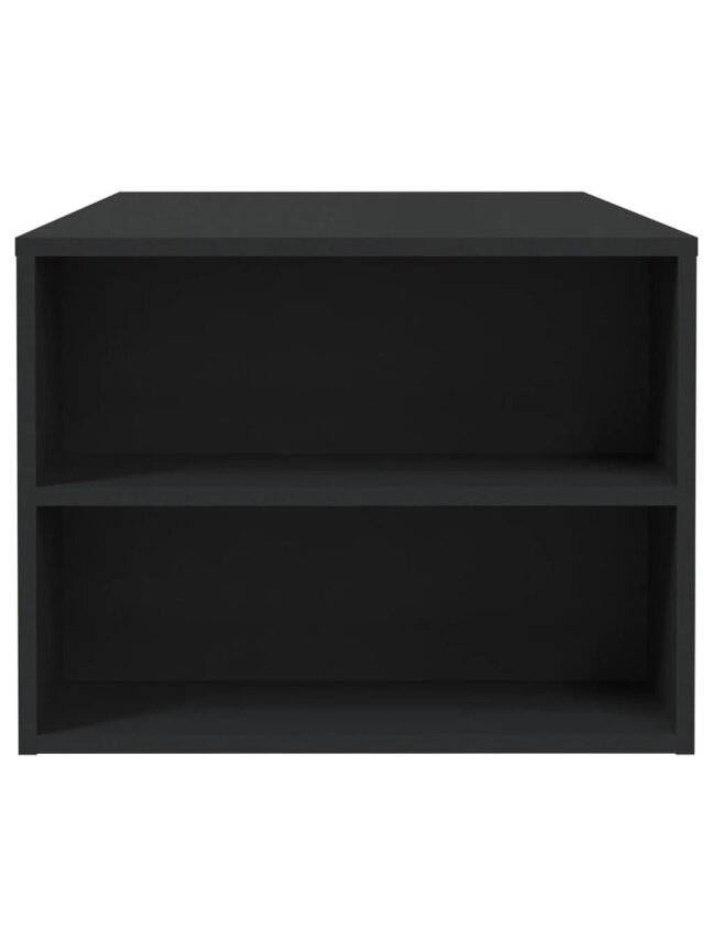 Coffee table, black color, 102 × 55 × 42 cm, engineered wood 6