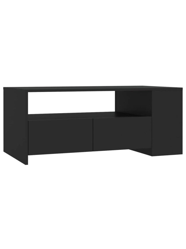 Coffee table, black color, 102 × 55 × 42 cm, engineered wood 1