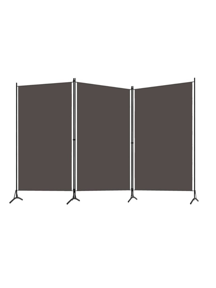 Room divider, 3-panel, anthracite, 260x180 cm 3