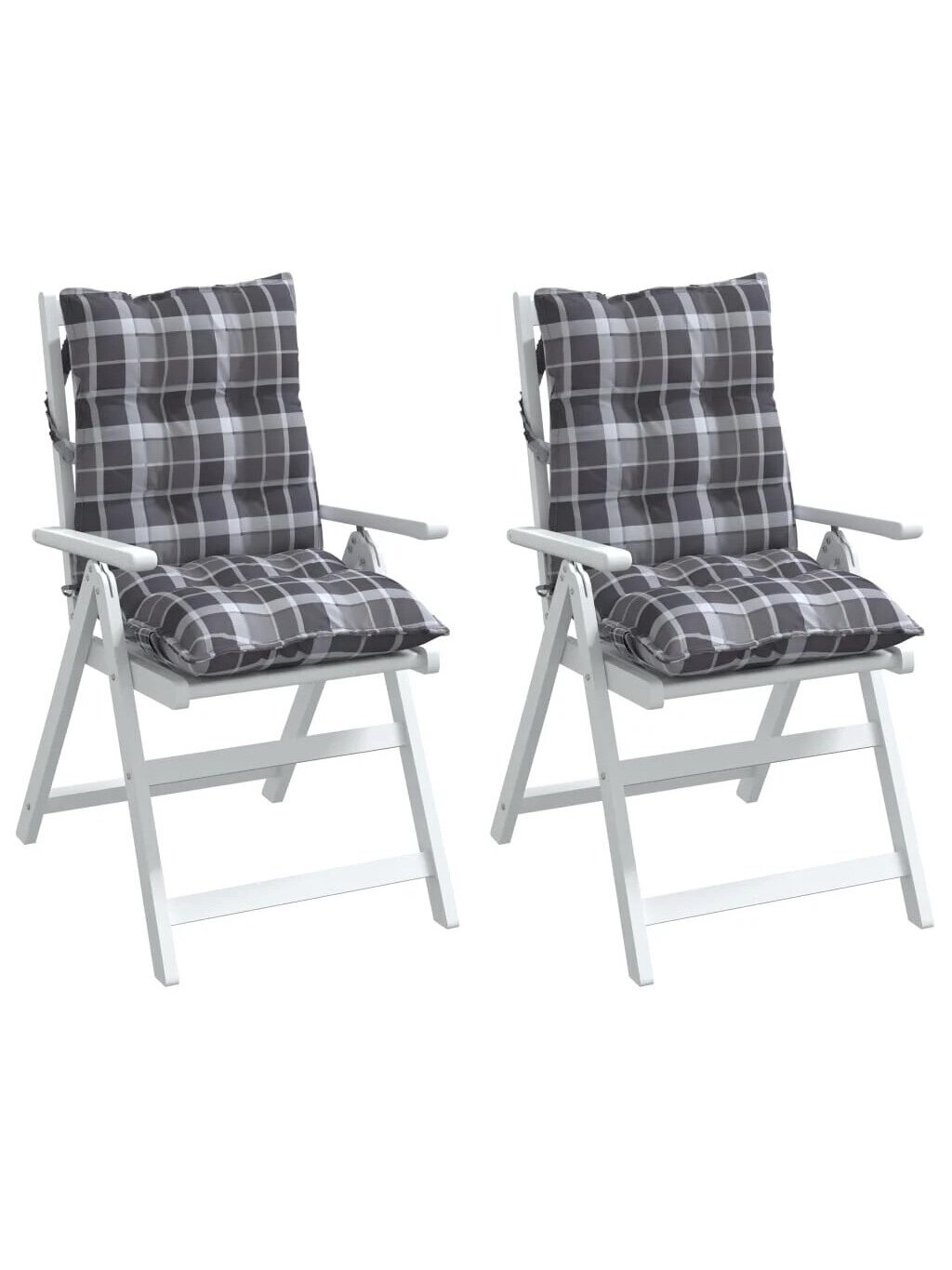 Chair cushions, 2 pcs, Oxford fabric, checkered 3