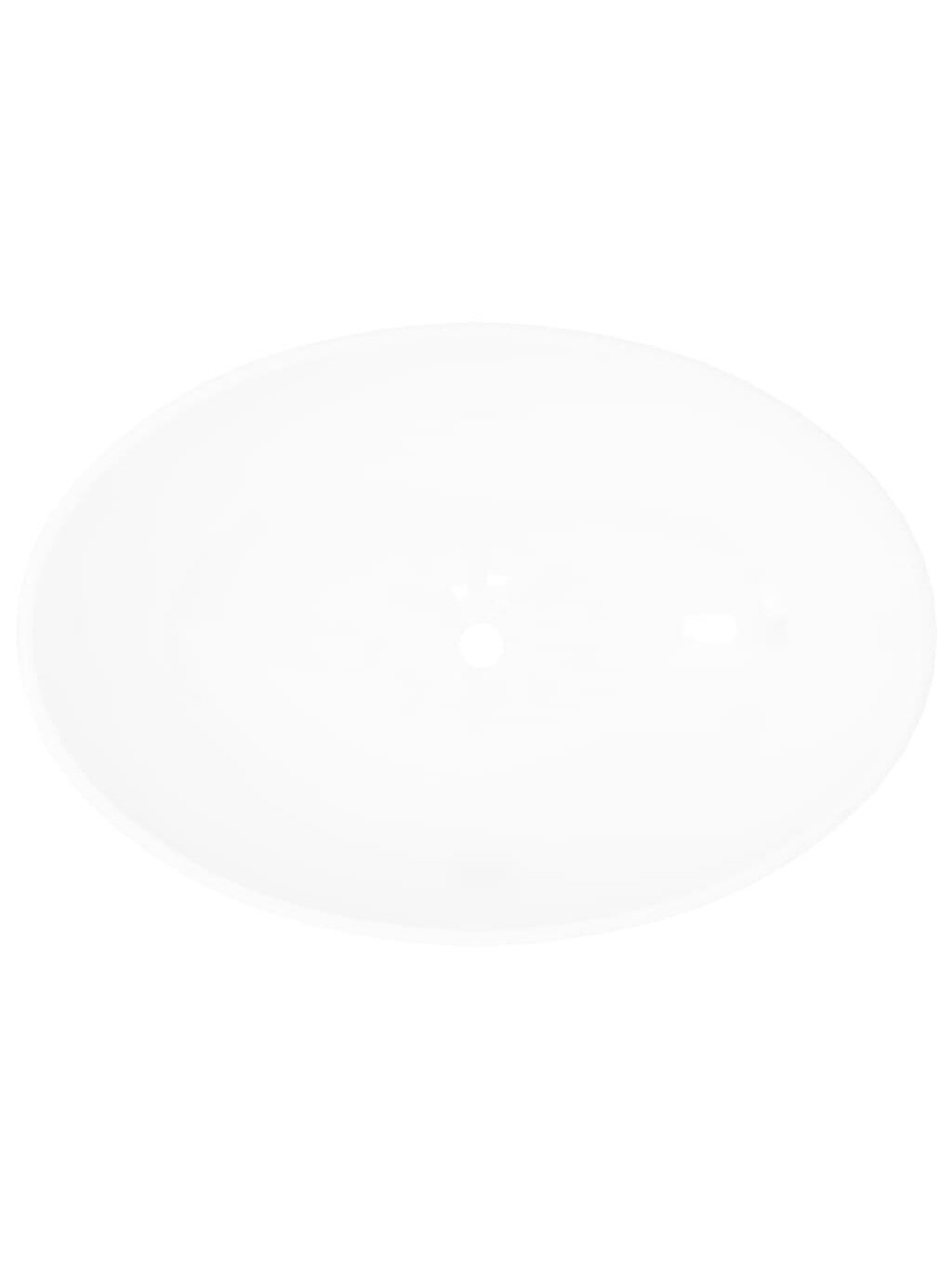 Ceramic Washbasin, Oval Sink, White, 40 × 33 cm 3