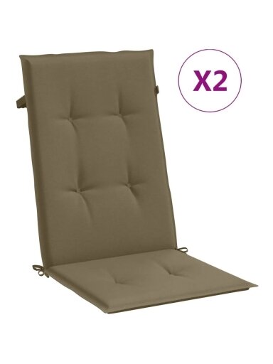 Kėdės pagalvėlės, 2vnt., taupe, 120x50x4cm, audinys Kėdės pagalvėlės, 2vnt., taupe, 120x50x4cm, audinys
