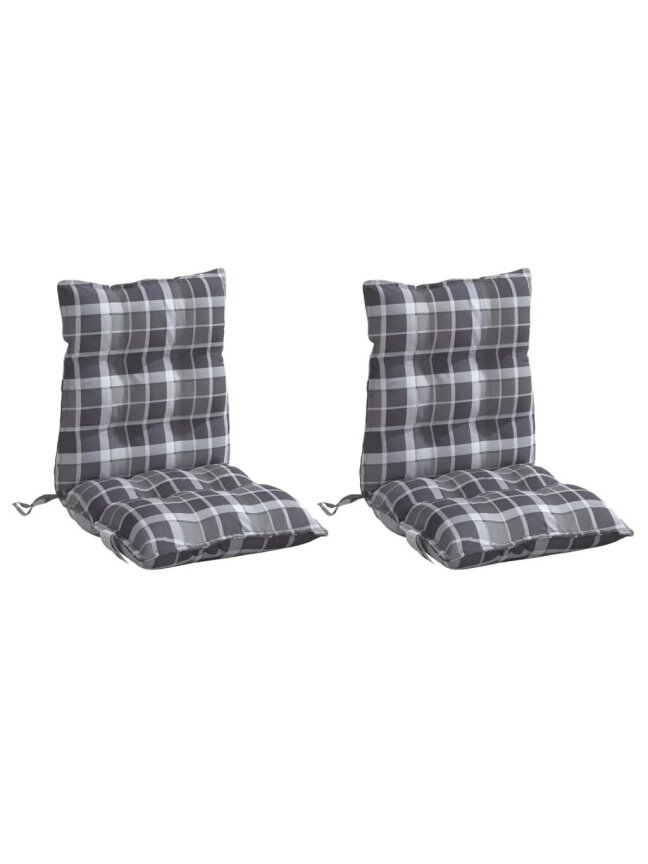 Chair cushions, 2 pcs, Oxford fabric, checkered 2