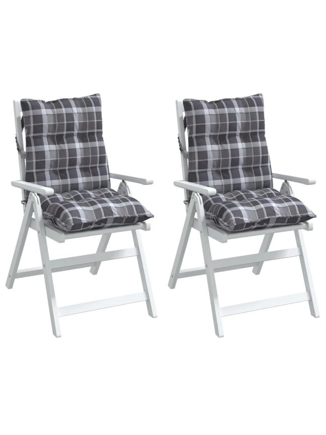Chair cushions, 2 pcs, Oxford fabric, checkered 3