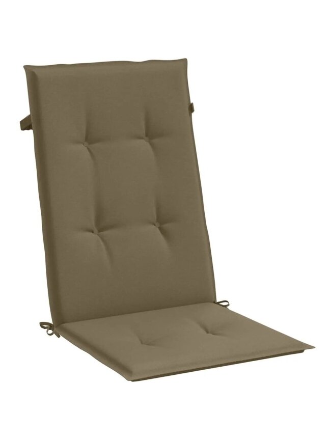 Chair cushions, 2 pcs, taupe, 120 × 50 × 4 cm, fabric 3