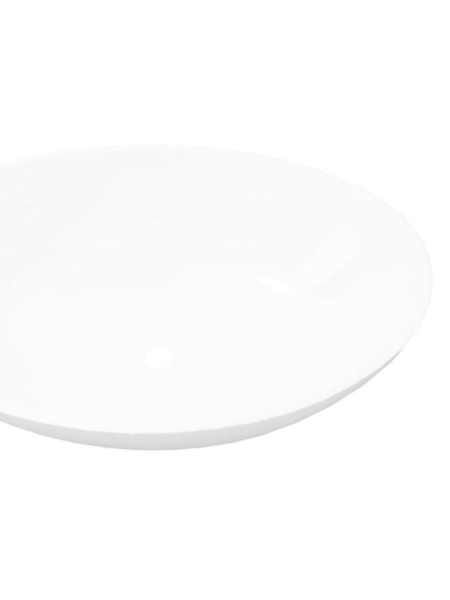 Ceramic Washbasin, Oval Sink, White, 40 × 33 cm 4