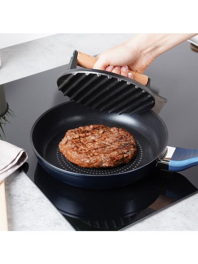 Cast iron 18 cm burger press – Hamburger press – Burger maker – BBQ – Burger press 7