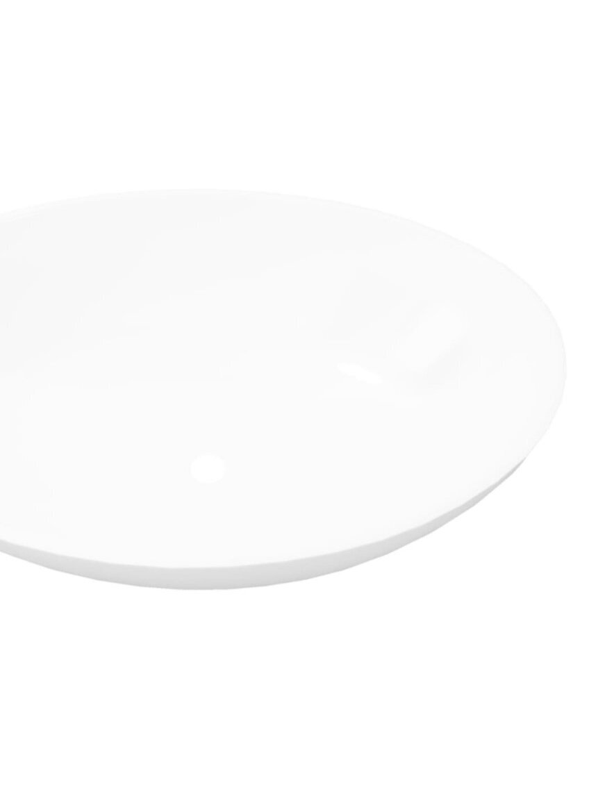 Ceramic Washbasin, Oval Sink, White, 40 × 33 cm 4