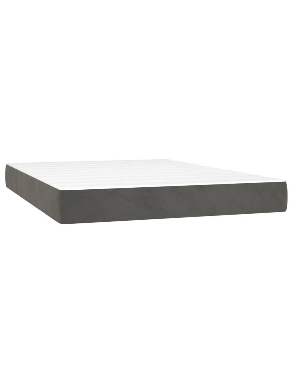Pocket spring mattress, medium firmness, dark grey, 140 × 200 × 20 cm, velvet 1 Pocket spring mattress, medium firmness, dark grey, 140 × 200 × 20 cm, velvet 1