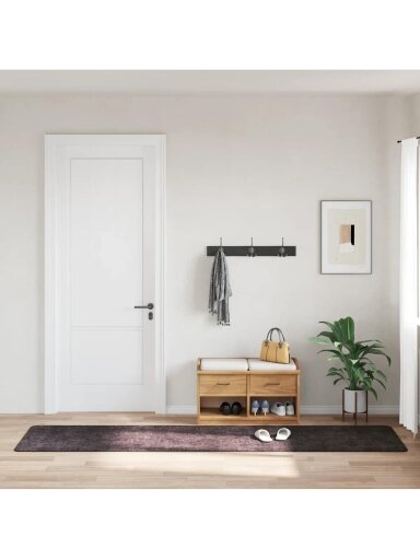 Kilimas, antracito spalvos, 80x300cm, neslystantis, skalbiamas Kilimas, antracito spalvos, 80x300cm, neslystantis, skalbiamas