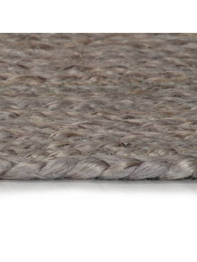 Paklājs, pelēks, 150 cm, džutas, apaļš, rokām darināts 2
