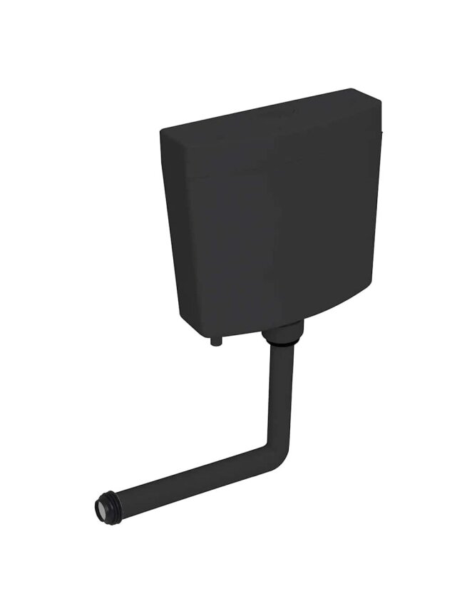 Toilet cistern with bottom water inlet, black, 3/6 L 1