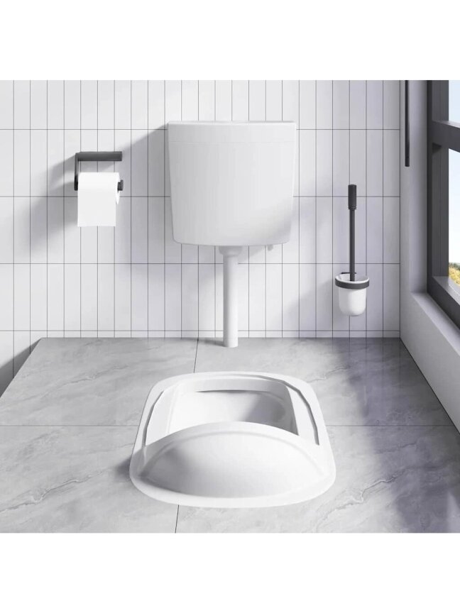 Toilet cistern with bottom water inlet, gray, 3/6 L 1