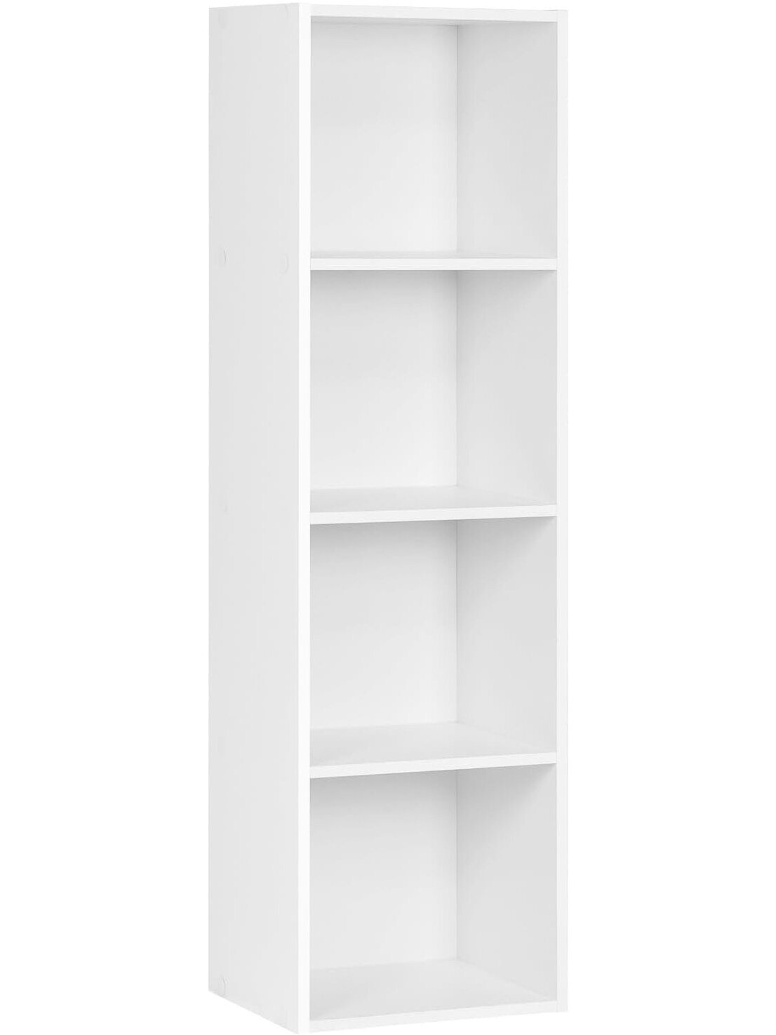 Bookshelf with 4 cube compartments, white. 7