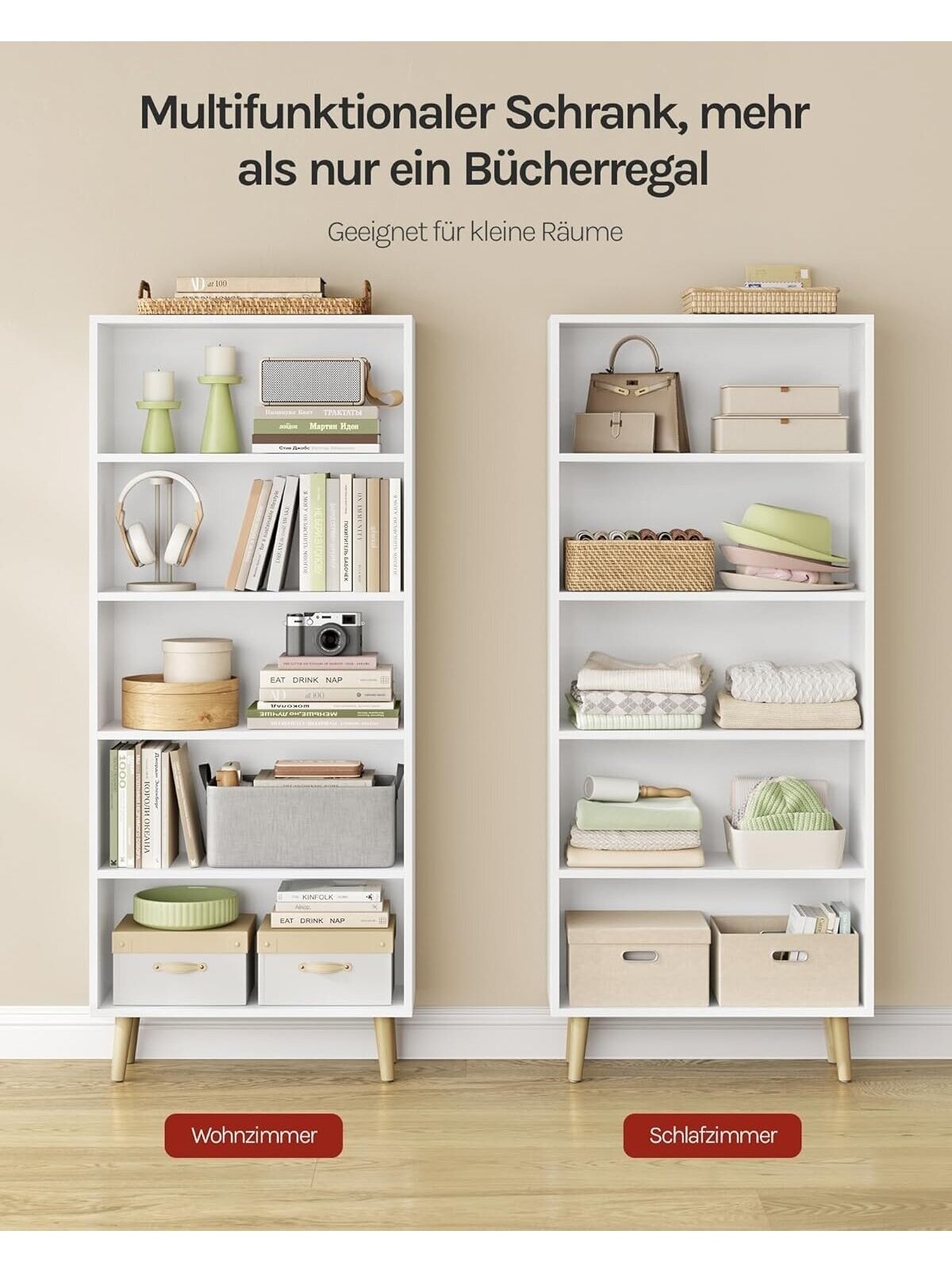 Bookshelf with 5 shelves, 60 x 144 x 24 cm. 5 Bookshelf with 5 shelves, 60 x 144 x 24 cm. 5