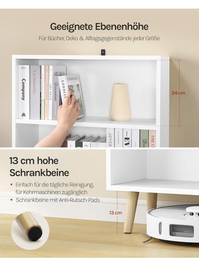Bookshelf with 5 shelves, 60 x 144 x 24 cm. 6 Bookshelf with 5 shelves, 60 x 144 x 24 cm. 6