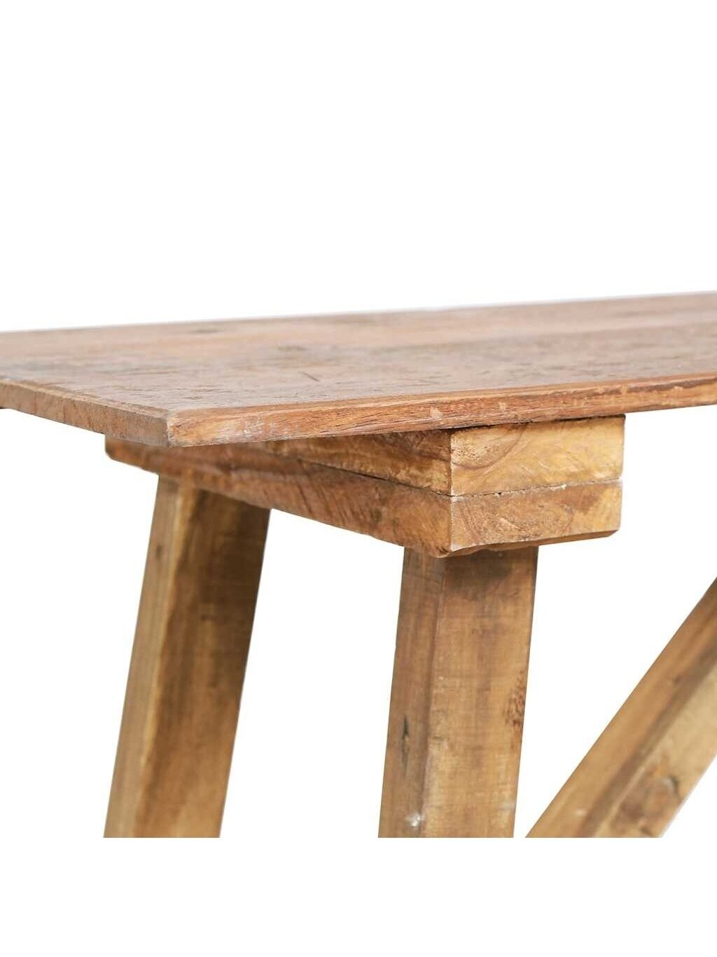 Konsoollaud, 130×40×80 cm, segatud taaskasutatud puit 4