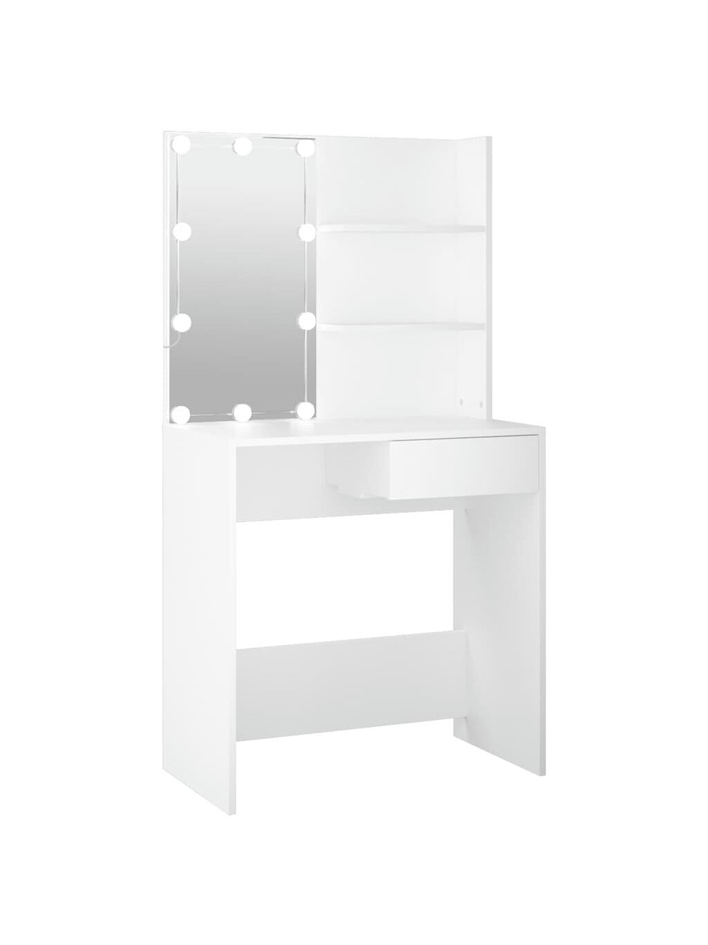 Vanity table WITHOUT LED lighting, white, 74.5x40x141 cm 1 Vanity table WITHOUT LED lighting, white, 74.5x40x141 cm 1