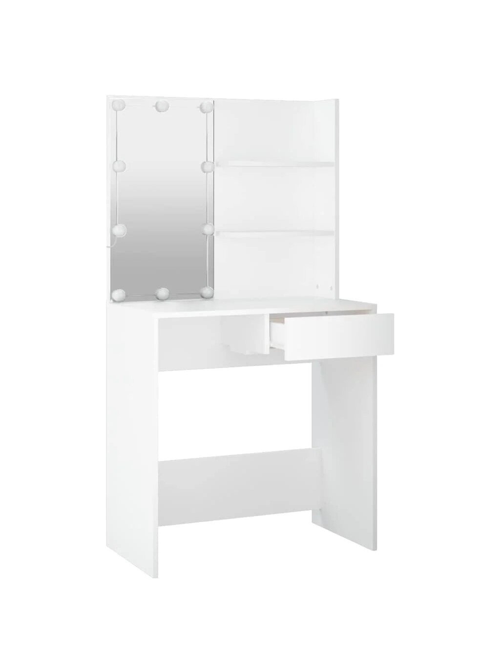 Vanity table WITHOUT LED lighting, white, 74.5x40x141 cm 5 Vanity table WITHOUT LED lighting, white, 74.5x40x141 cm 5