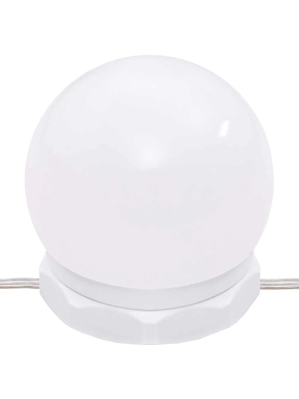 Косметический столик с LED-подсветкой, белый, 60×40×140 см, глянцевый 6