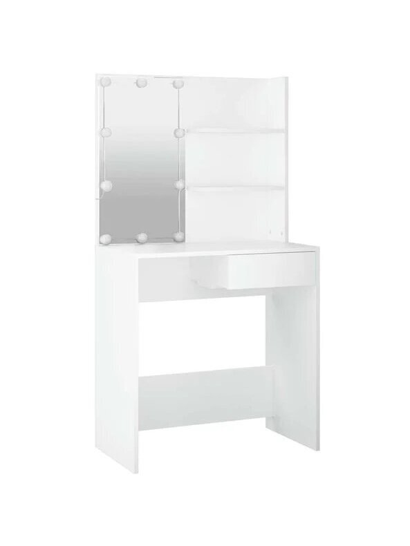 Vanity table WITHOUT LED lighting, white, 74.5x40x141 cm 4 Vanity table WITHOUT LED lighting, white, 74.5x40x141 cm 4