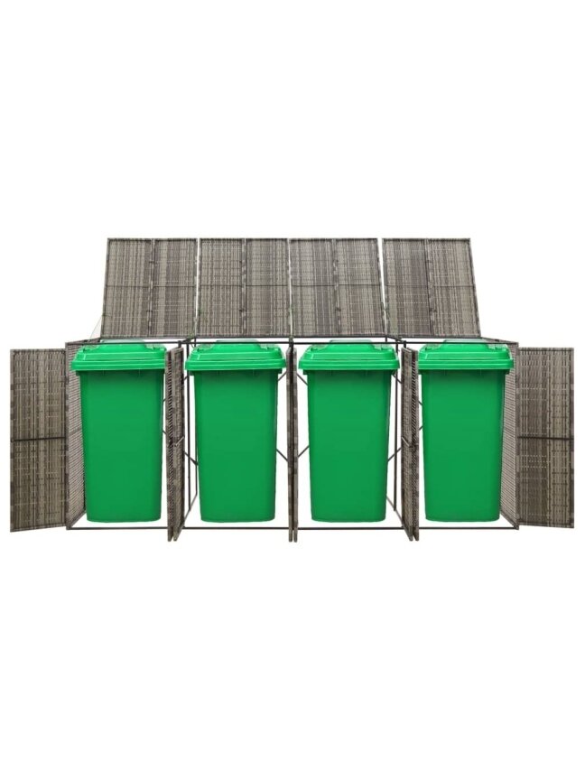 Container canopy, gray, 274×80×117 cm, rattan, four-seater 2 Container canopy, gray, 274×80×117 cm, rattan, four-seater 2