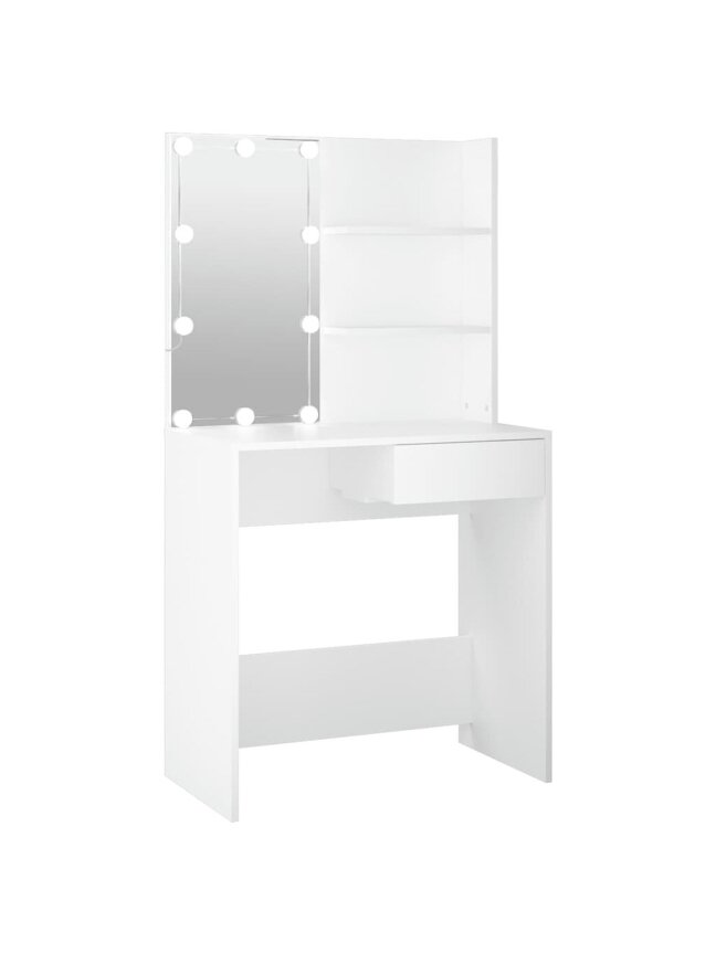 Vanity table WITHOUT LED lighting, white, 74.5x40x141 cm 1 Vanity table WITHOUT LED lighting, white, 74.5x40x141 cm 1