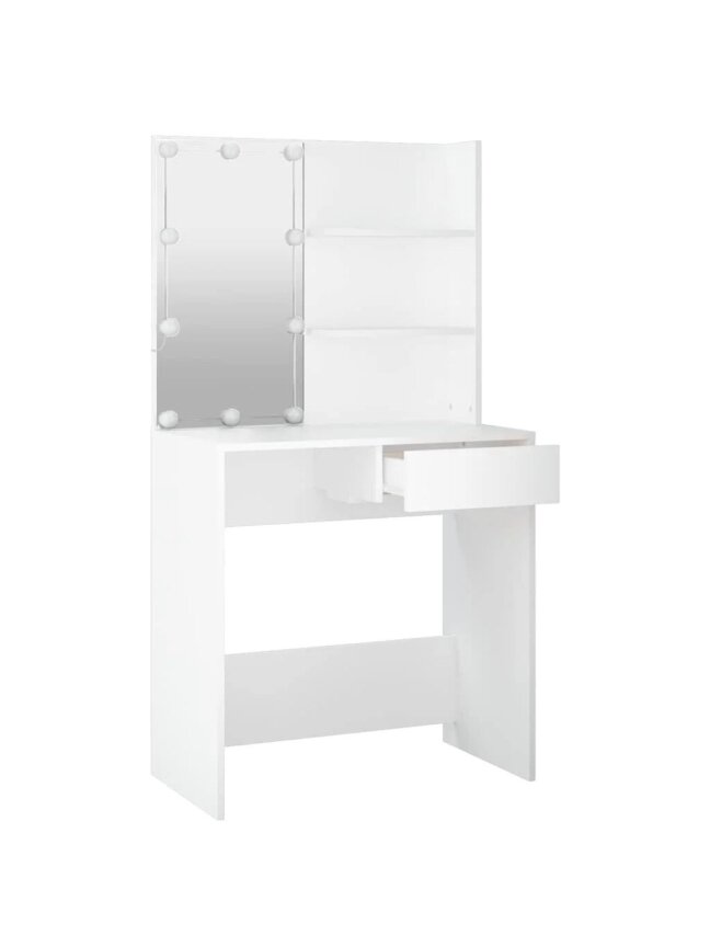 Vanity table WITHOUT LED lighting, white, 74.5x40x141 cm 5 Vanity table WITHOUT LED lighting, white, 74.5x40x141 cm 5