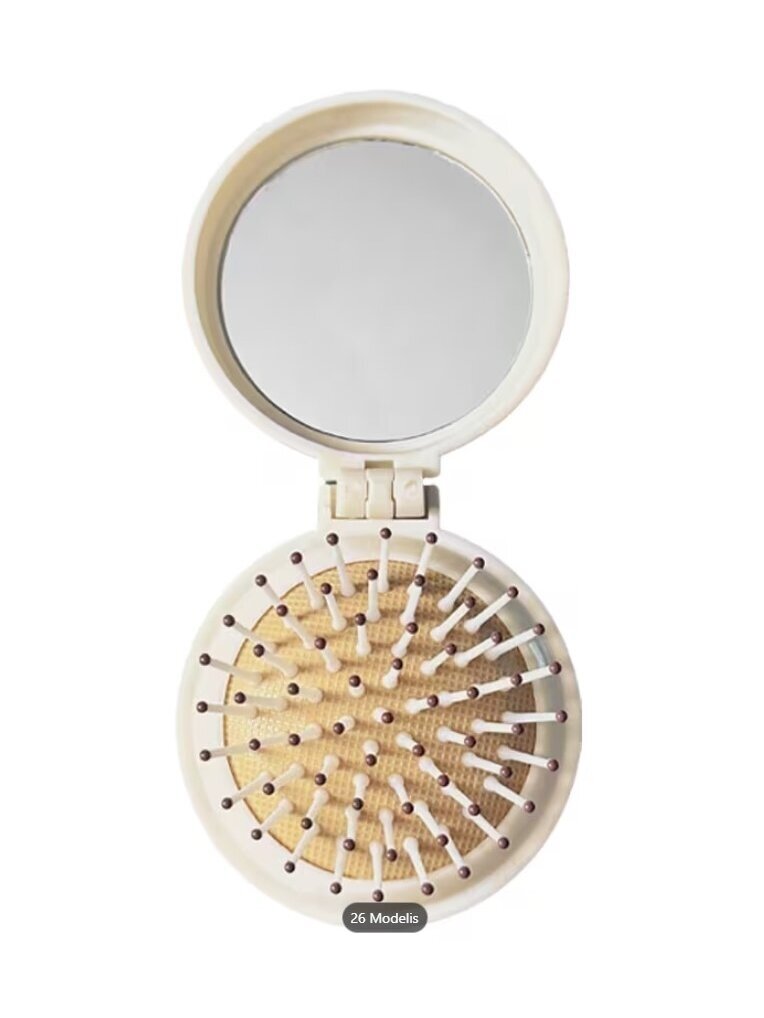 Creative mini combs with mirror – floral pattern 3