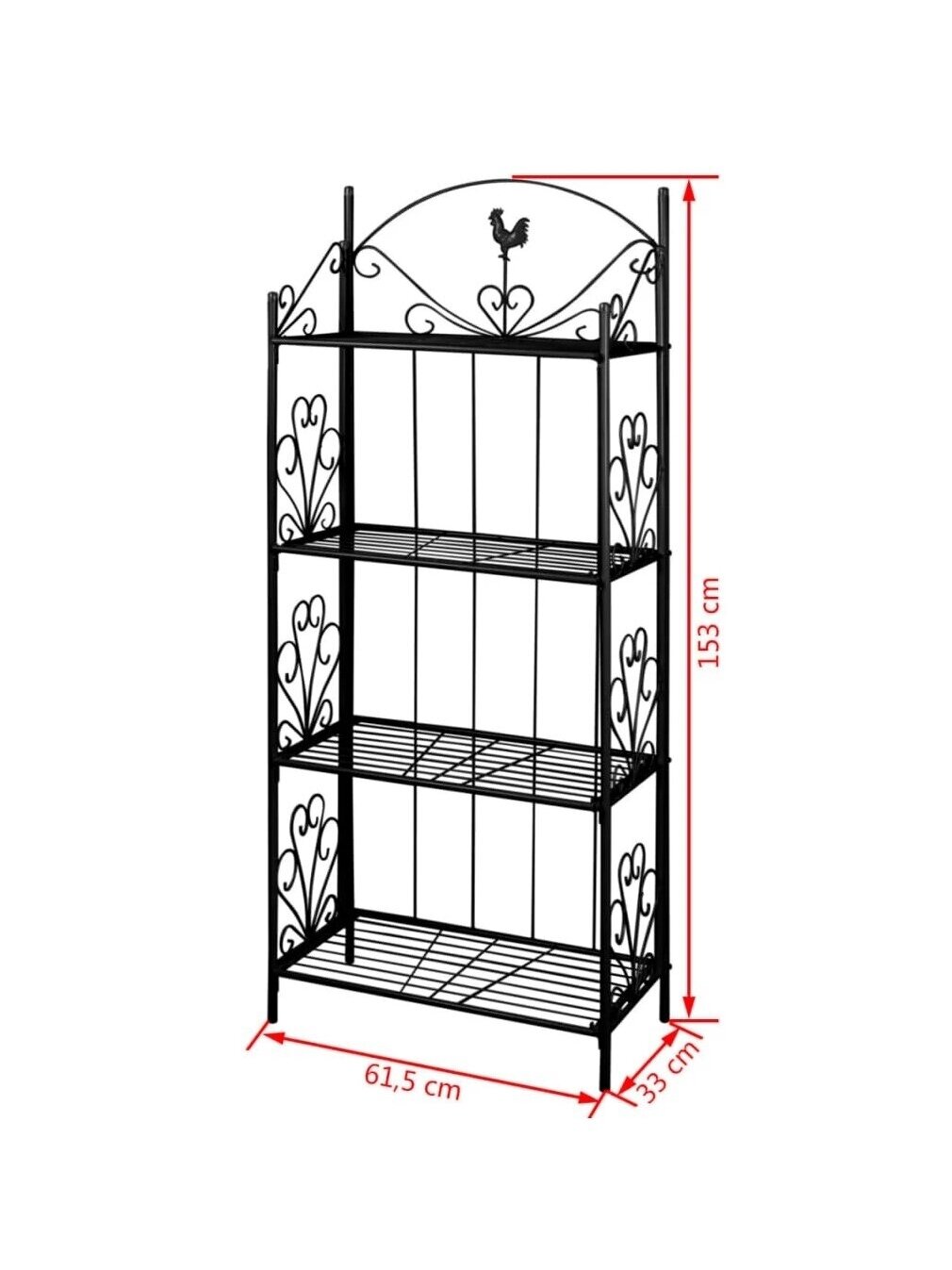 Square Plant Stand, Black 3 Square Plant Stand, Black 3
