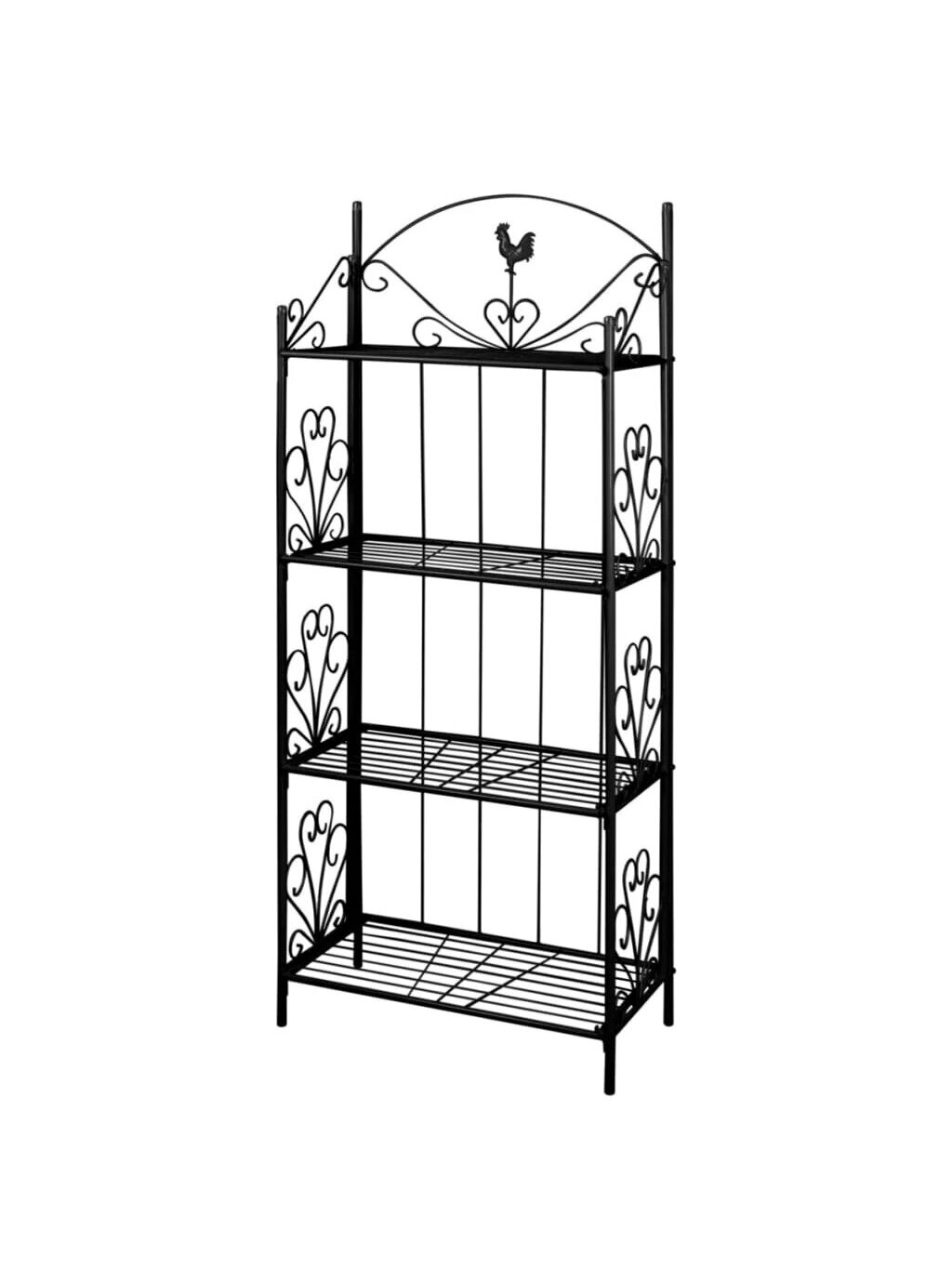 Square Plant Stand, Black 1