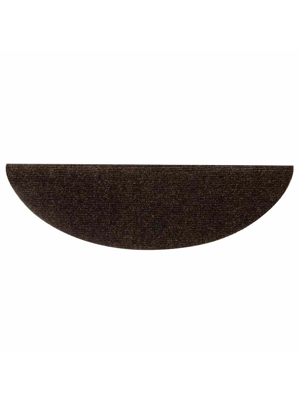 Samoprzylepne nakładki na schody, 15 szt., 56x17x3 cm, brązowe, półokrągłe 4