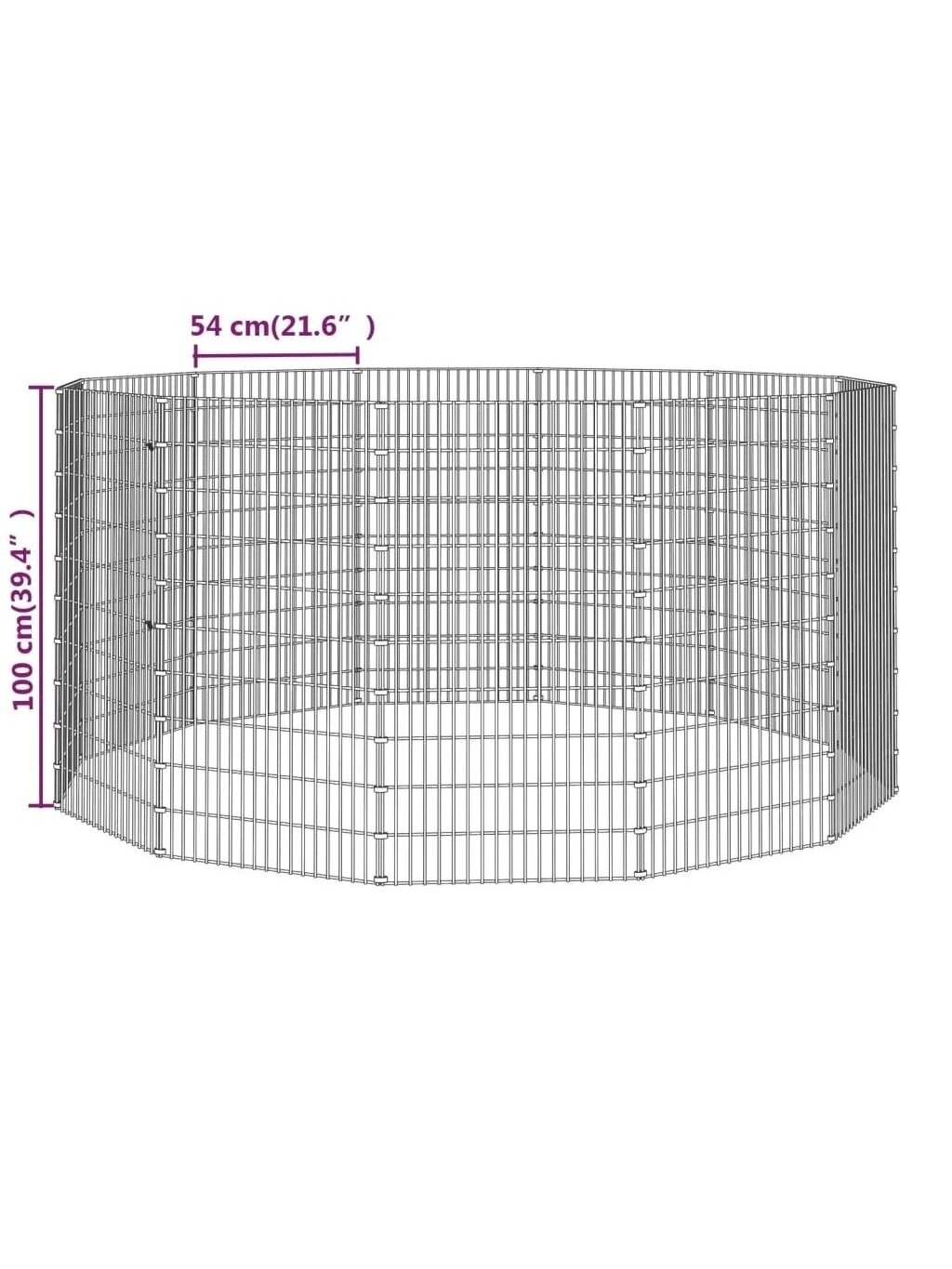 Vabaltseisev loomaaed, 12 paneeli, 54×100 cm, tsingitud raud 6