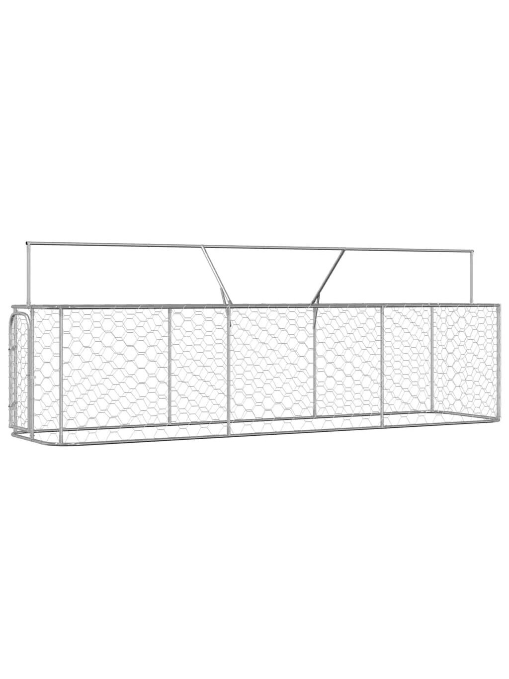 Lauko voljeras šunims su stogu, 400x100x150cm 3