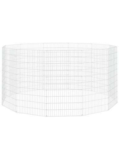 Wolnostojący wybieg dla zwierząt, 12 paneli, 54×100 cm, ocynkowane żelazo