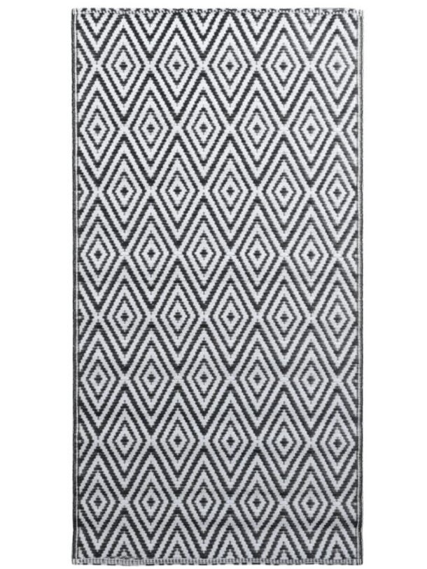 Lauko kilimas, ARAKIL baltos ir juodos spalvos, 160x230cm, PP 1