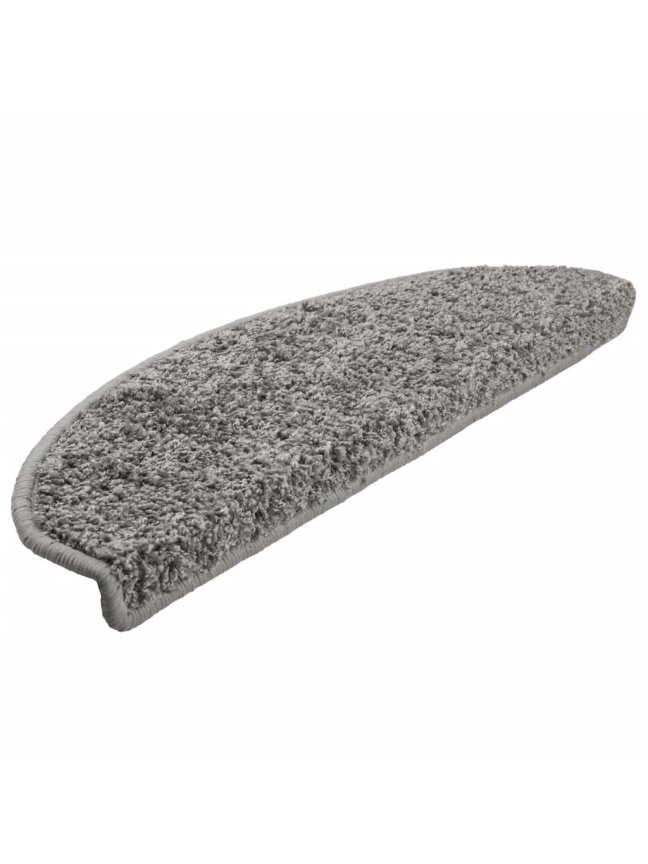 Stair mats, 15 pcs, gray, 65x21x4 cm 2