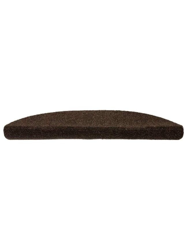 Samoprzylepne nakładki na schody, 15 szt., 56x17x3 cm, brązowe, półokrągłe 3