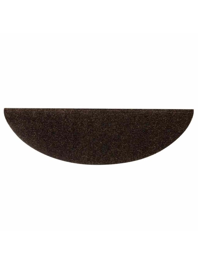 Samoprzylepne nakładki na schody, 15 szt., 56x17x3 cm, brązowe, półokrągłe 4