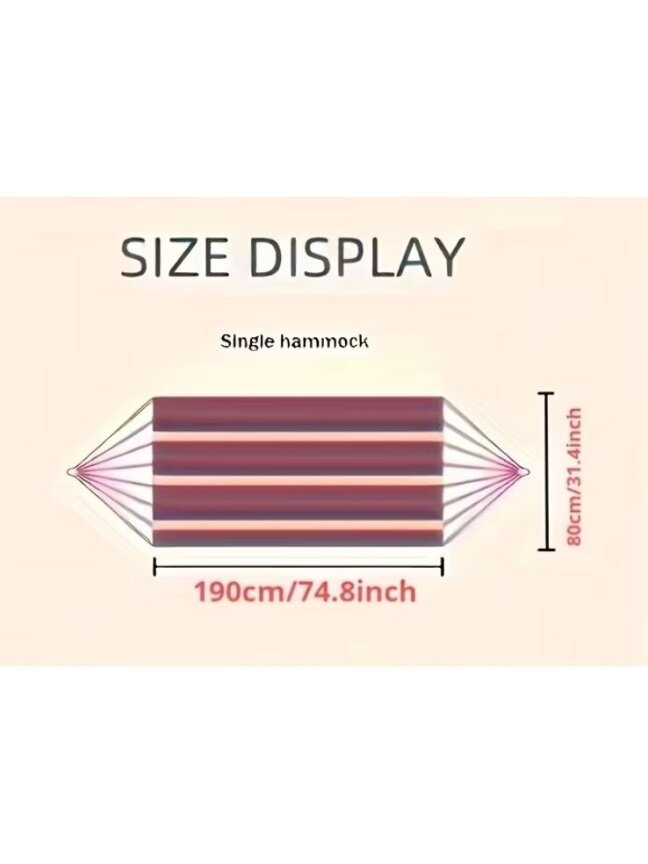 Outdoor canvas hammock with curved stabilization bars. 3 Outdoor canvas hammock with curved stabilization bars. 3