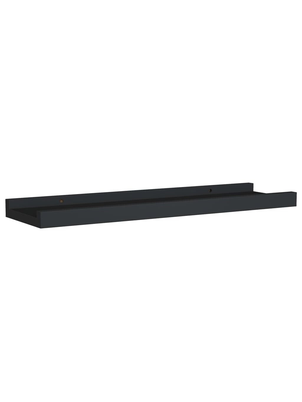 Shelves for photo frames, 2 pcs, black, 40 × 9 × 3 cm, MDF 2