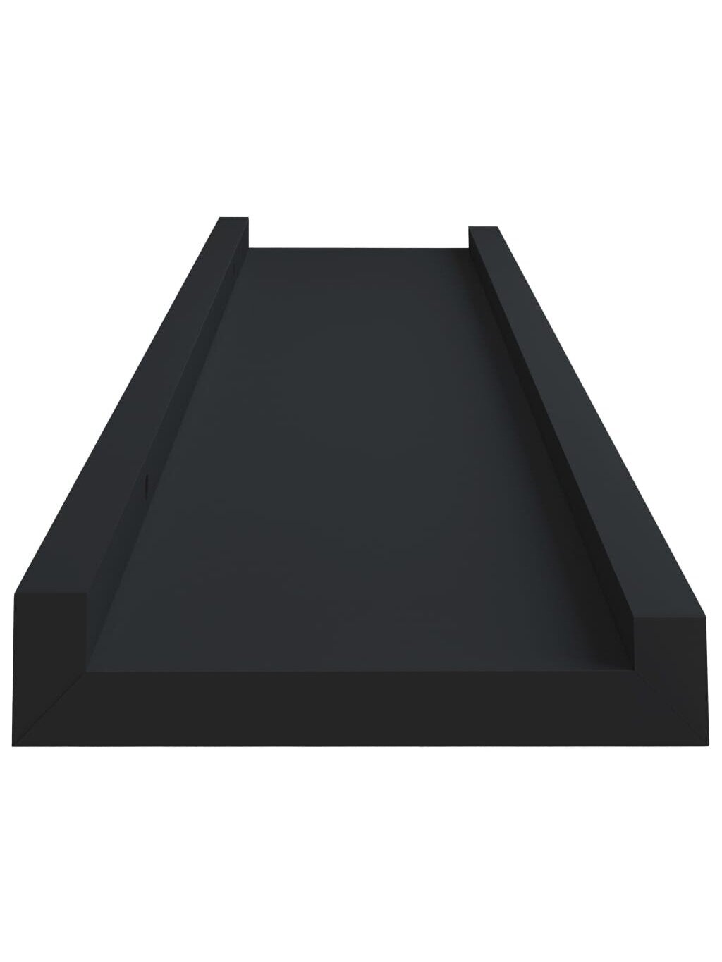 Shelves for photo frames, 2 pcs, black, 40 × 9 × 3 cm, MDF 4