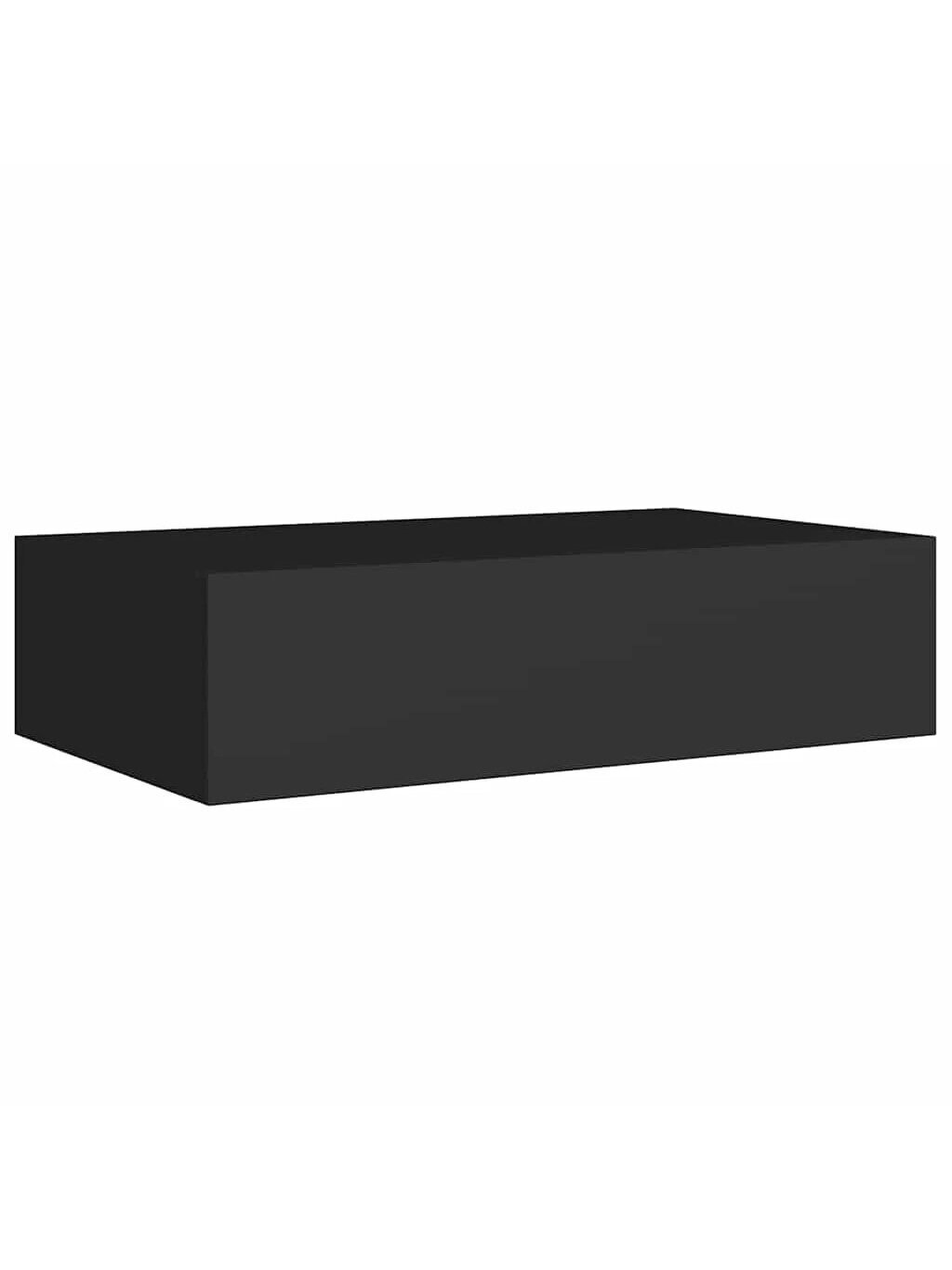 Lentynos su stalčiais, 2vnt., juodos, 40x23,5x10cm, MDF 5