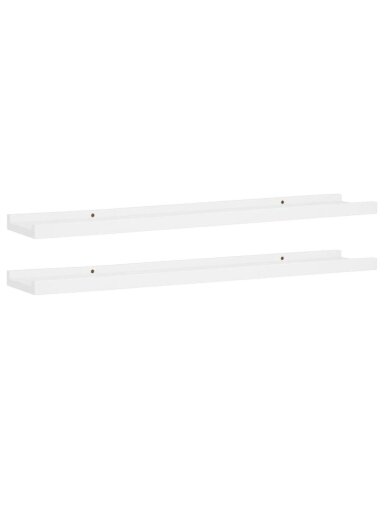 Lentynos nuotraukų rėmeliams, 2vnt., baltos, 80x9x3cm, MDF