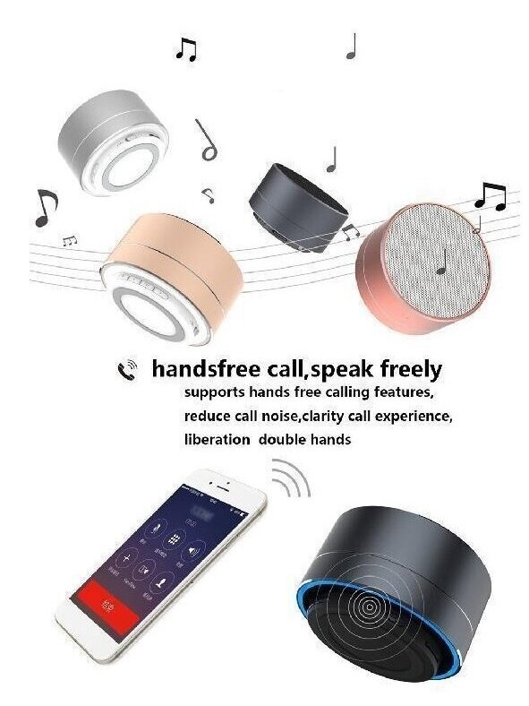 LED Aluminum Stereo A10 Portable Mini Bluetooth Speaker 3