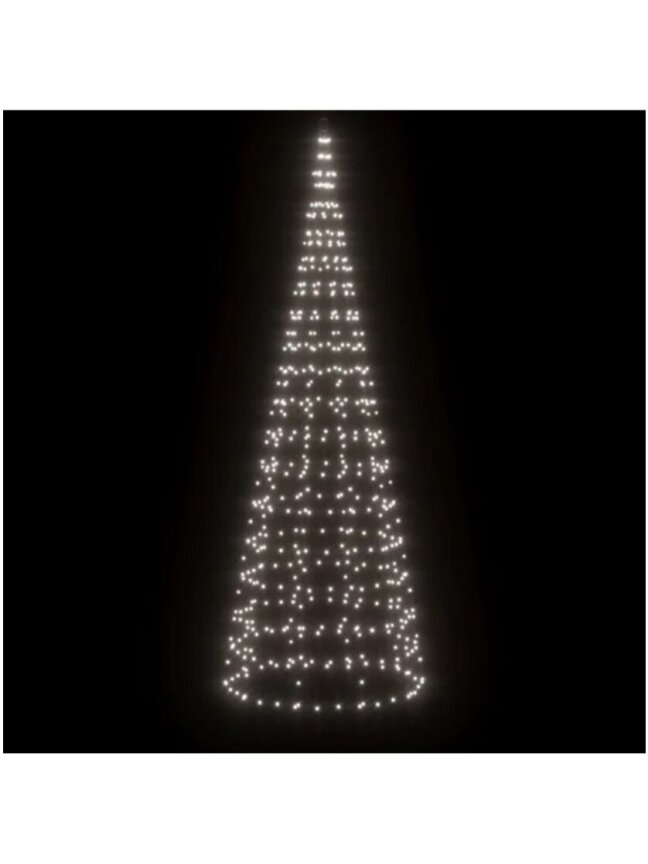 LED Choinka na maszt flagowy, 550 LED, zimna biel, 300 cm 2