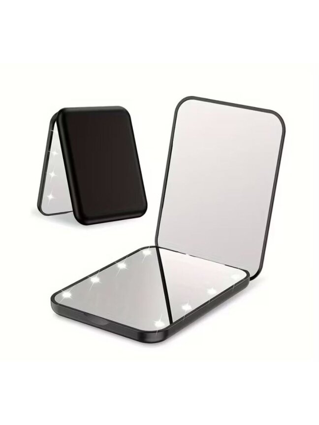 LED Pocket Makeup Mirror 1x/3x – Compact Travel Mirror with Light 2